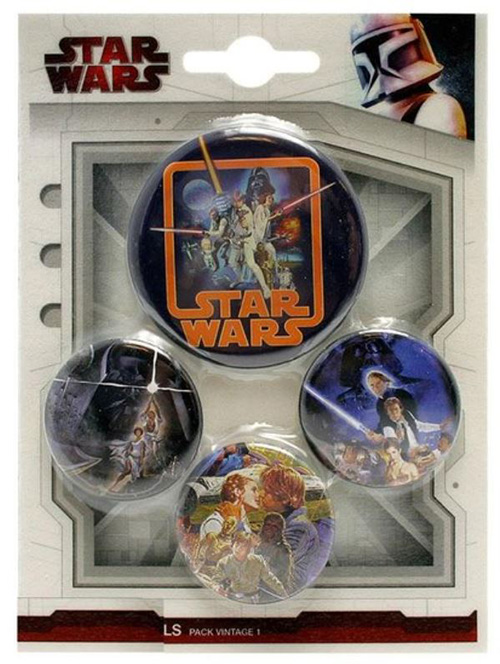 Pins STAR WARS Vintage Badges (4 Pins)