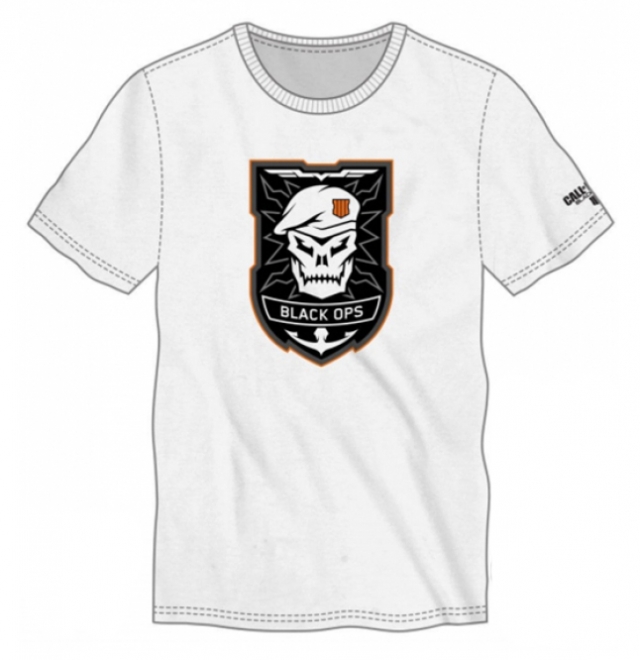 T-SHIRT CALL OF DUTY BLACK OPS IIII Logo Branca (Tamanho M)