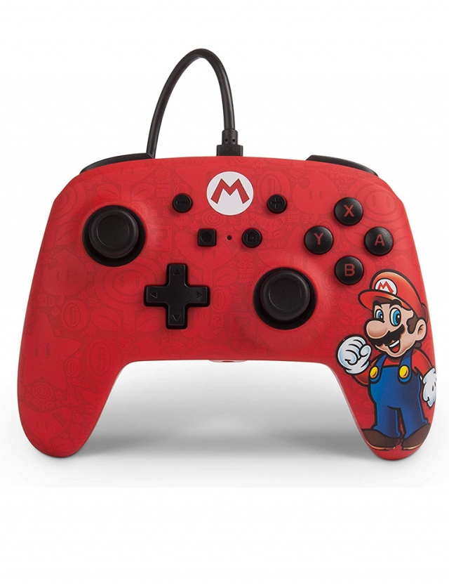 Comando Oficial PowerA Mario Com Fios Switch