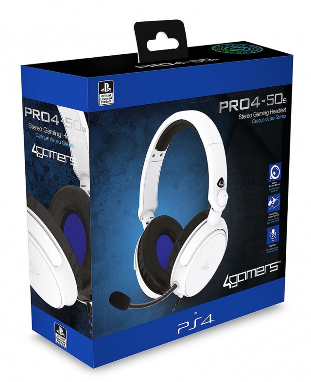 AUSCULTADORES GAMING Oficiais 4GAMERS PRO4-50 Brancos (Multiplataforma)