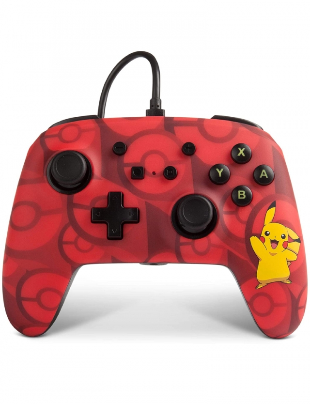 Comando Oficial PowerA Pikachu Com Fios Switch