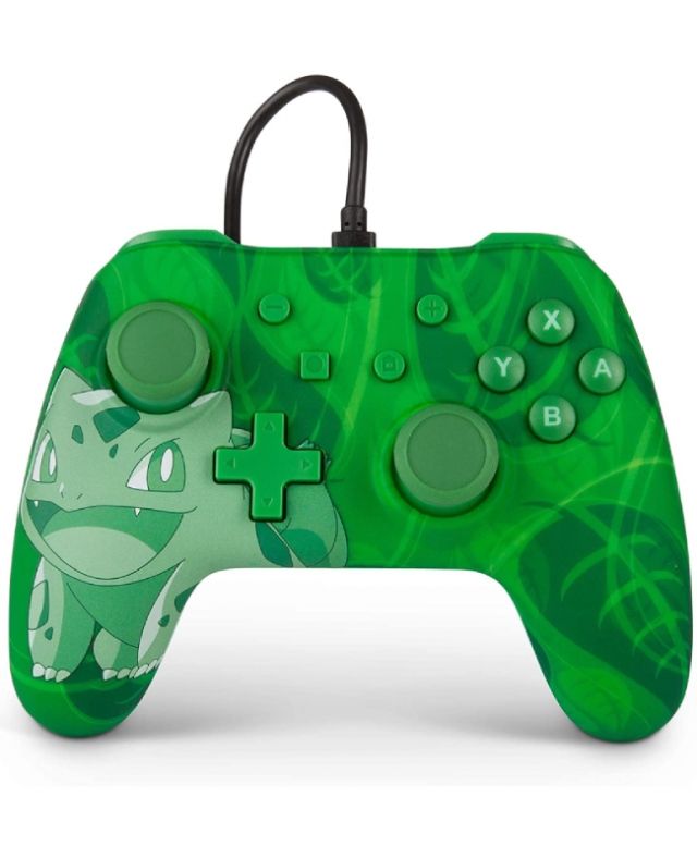 Comando Oficial PowerA Pokemon Bulbizar Overgrow Com Fios Switch