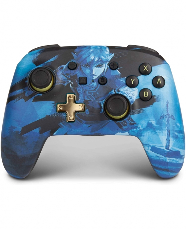 Comando Oficial PowerA The Legend of Zelda Link Blue Sem Fios Switch