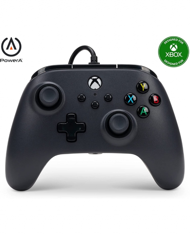 Comando PowerA Com Fios Preto Xbox One | Series X | PC