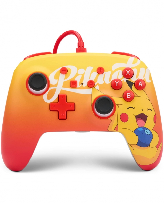 Comando Oficial PowerA Pikachu Berry Happy Com Fios Switch