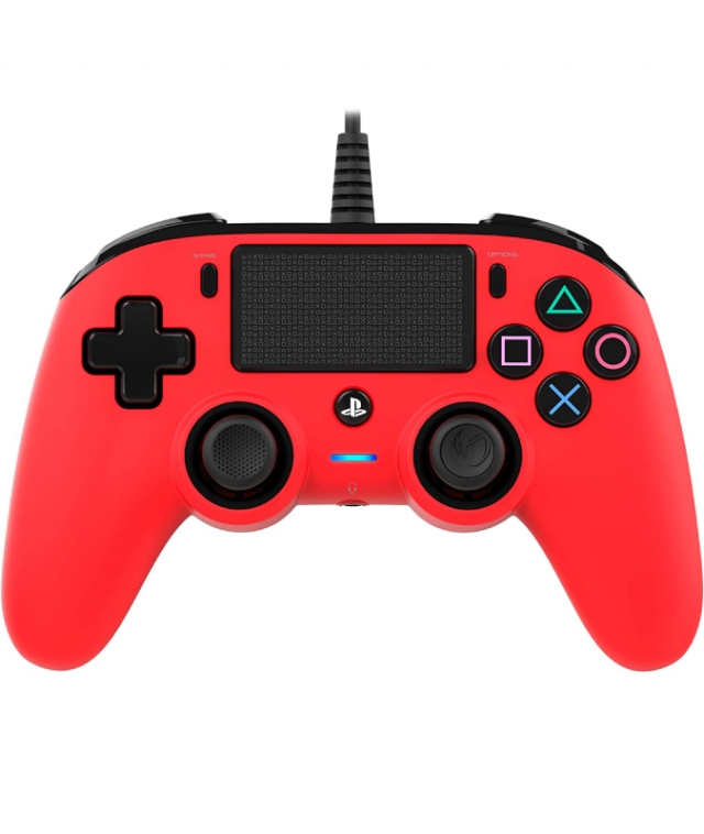 COMANDO NACON COMPACT Com Fio Vermelho PS4