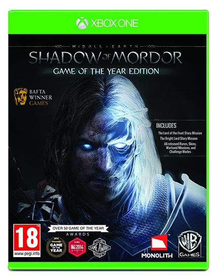 MIDDLE EARTH SHADOW OF MORDOR Game of The Year Edition XBOX ONE